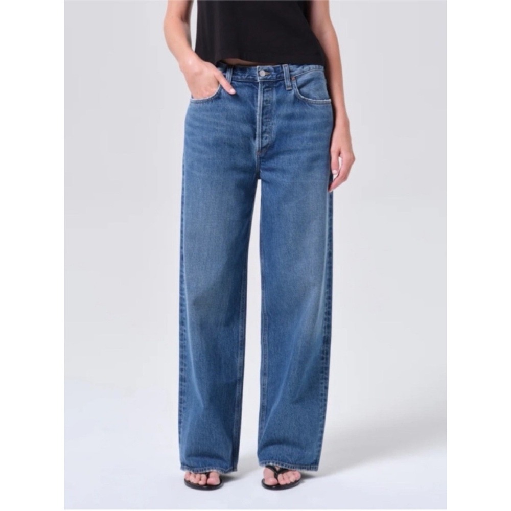 AGOLDE Low Slung Baggy Organic Cotton Jeans Medium Wash 28
